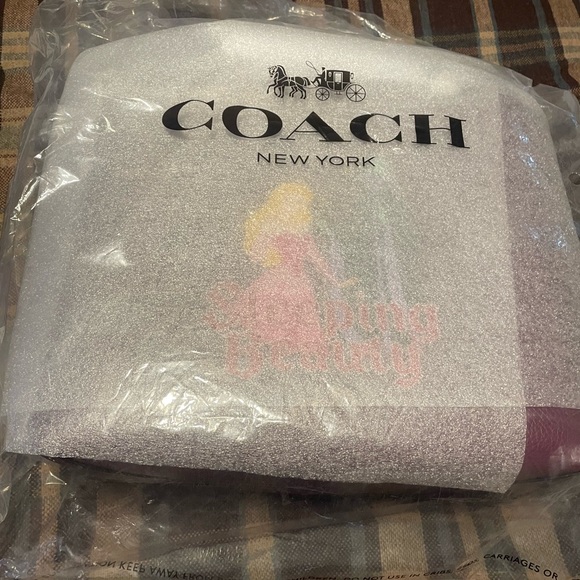 NWT- COACH Disney X -Sleeping Beauty Leather Tote - Picture 5 of 6
